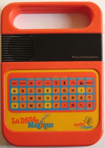 La dictée magique, un jouet éducatif Texas Instruments